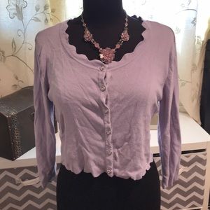 3 for $15 Lavender cardigan with button details